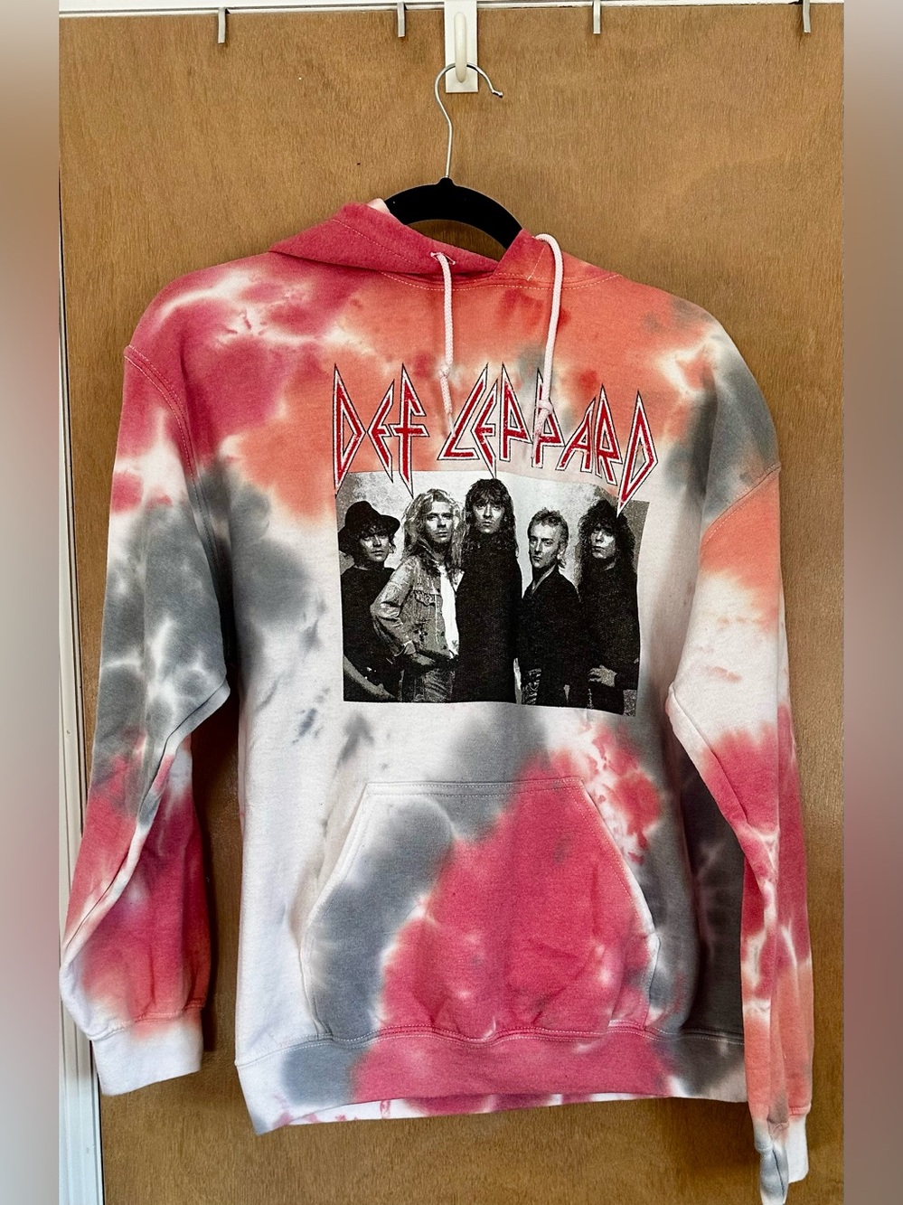 Def Leppard Tie-Dye Pullover Hoodie Size S/M